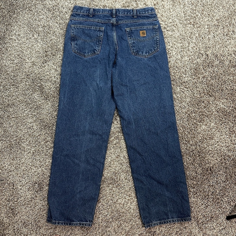 Carhartt B167 DST Loose Fit Jeans Mens 34x33 Tag (36x34) Denim Workwear Pants - Picture 4 of 9